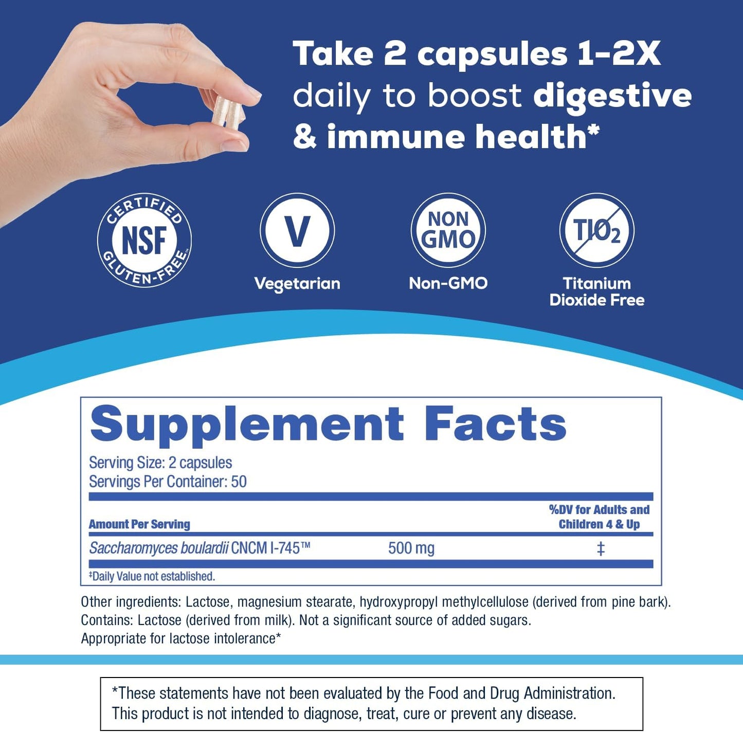 Her Florastor® Balanced Benefits Digest + De-stress Probiotic Supplement